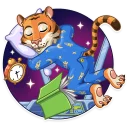 😴 emoji Cosmic Tiger Telegram sticker 10 of 25