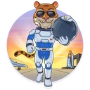 😎 emoji Cosmic Tiger Telegram sticker 11 of 25