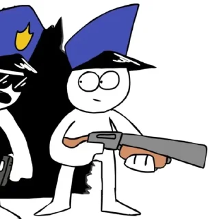 🤪 emoji shotgun man | @romaeen | CHAKA CHAKA PAAAAAAAW Telegram sticker 15 of 85