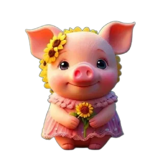 🌻 emoji поросiнок Telegram sticker 4 of 16
