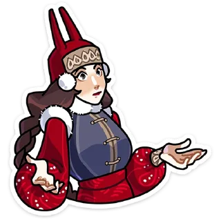 🤔 emoji Боярыня Злослава :: @stickroom Telegram sticker 21 of 48
