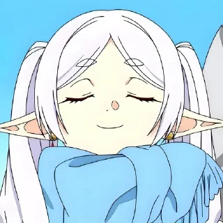 😌 emoji Фрирен @anime_sticks Telegram sticker 10 of 20