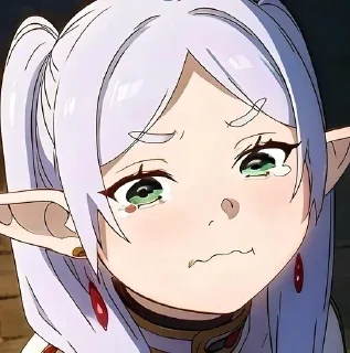 🥺 emoji Фрирен @anime_stickerr Telegram sticker 11 of 20