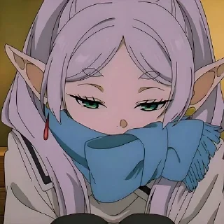 😔 emoji Фрирен @anime_stickerr Telegram sticker 12 of 20