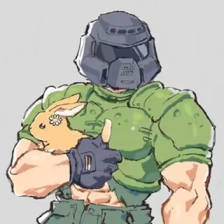 ⭐ emoji - doom slayer. Telegram sticker 10 of 62