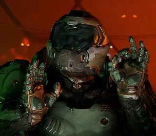 Sticker from - doom slayer.