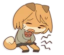 🤢 emoji Fox School Girl Telegram sticker 22 of 40
