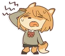 😫 emoji Fox School Girl Telegram sticker 21 of 40