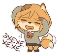 😅 emoji Fox School Girl Telegram sticker 6 of 40