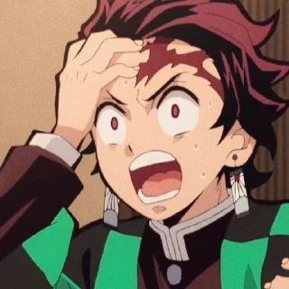 😳 emoji Tanjiro @anime_sticks Telegram sticker 15 of 25