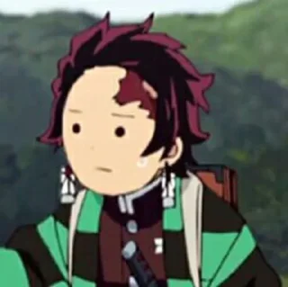 😐 emoji Tanjiro @anime_sticks Telegram sticker 10 of 25