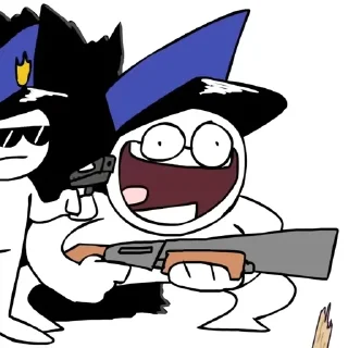 Sticker from shotgun man | @romaeen | CHAKA CHAKA PAAAAAAAW