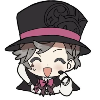 🃏 emoji Lyney : t.me/GenshStik ; @NonAmE0115171 Telegram sticker 5 of 45