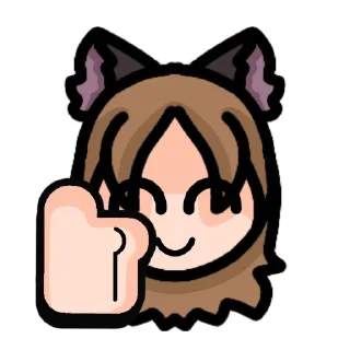 👍 emoji Аня крашиха вау вау вау Telegram sticker 6 of 12