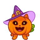 🙃 emoji Pumpkin Cat Telegram sticker 12 of 20