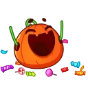 🥳 emoji Mamkin Pumpkin Telegram sticker 16 of 17