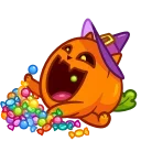 🍬 emoji Pumpkin Cat Telegram sticker 19 of 20