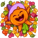 😄 emoji Pumpkin Cat Telegram sticker 16 of 20