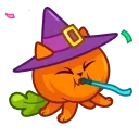 🥳 emoji Pumpkin Cat Telegram sticker 9 of 20