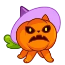 😡 emoji Pumpkin Cat Telegram sticker 7 of 20