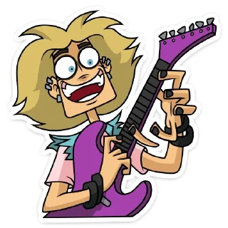 🎸 emoji Глэм (@TgSticker) Telegram sticker 13 of 48