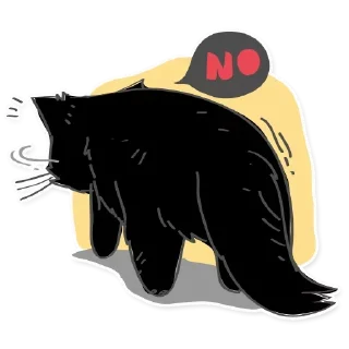 😿 emoji Black Cat @TVstickers Telegram sticker 11 of 17