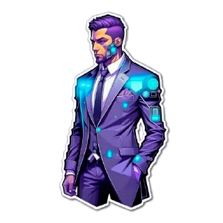 👨‍✈️ emoji Лучший бот ➡️ @good_biznesbot Telegram sticker 1 of 54
