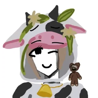 😉 emoji Чёрная Милка Telegram sticker 18 of 59