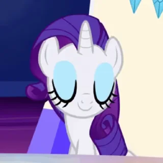 😌 emoji @mlpstickers Rarity Animated #1 Telegram sticker 15 of 50