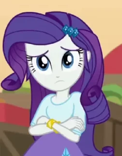 🙁 emoji @mlpstickers Rarity Animated #1 Telegram sticker 19 of 50