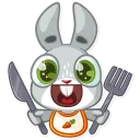 🍴 emoji Boo the Bunny Telegram sticker 22 of 36