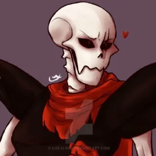 🖤 emoji Фелл папирус @undertailAUU Telegram sticker 11 of 37