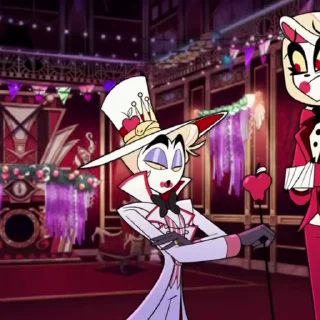 😜 emoji lucifer morninstar-hazbin hotel @Hazhell00 ➡️ @Ctikerubot Telegram sticker 19 of 59