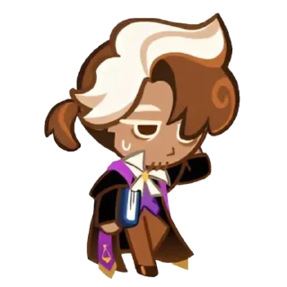 Sticker from cappuccino cookies