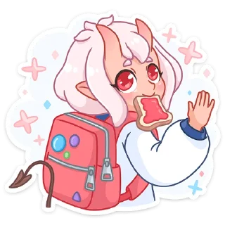 #️⃣ emoji Школьница Они-Тян | @Stick4Gram Telegram sticker 10 of 48