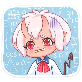 #️⃣ emoji Школьница Они-Тян | @Stick4Gram Telegram sticker 7 of 48