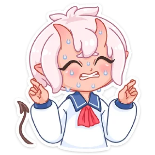#️⃣ emoji Школьница Они-Тян | @Stick4Gram Telegram sticker 20 of 48