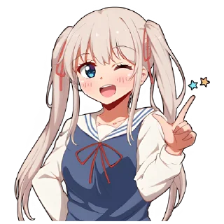 😉 emoji Школьница-тян @nyasticks Telegram sticker 16 of 41