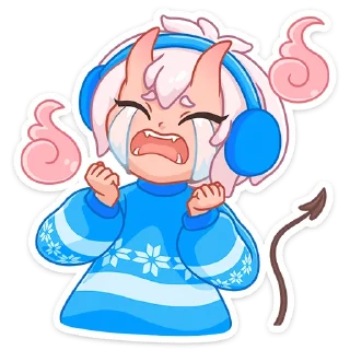 😭 emoji Зимняя Они-тян (@TgSticker) Telegram sticker 18 of 48