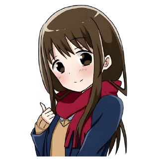 🤨 emoji Школьница-тян @TgSticker Telegram sticker 5 of 40