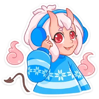 Sticker from Зимняя Они-тян (@TgSticker)