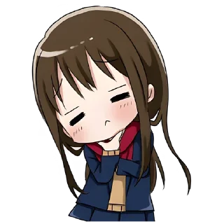 😔 emoji Школьница-тян @TgSticker Telegram sticker 10 of 40