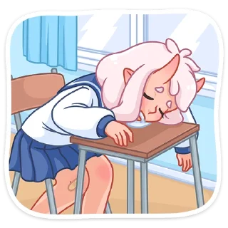 #️⃣ emoji Школьница Они-Тян | @Stick4Gram Telegram sticker 5 of 48