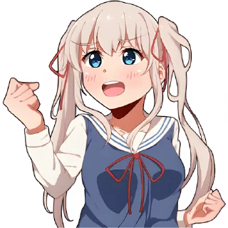 ✊ emoji Школьница @Nyasticks Telegram sticker 8 of 43