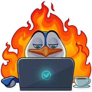 🔥 emoji Penguin Kevin Telegram sticker 6 of 25