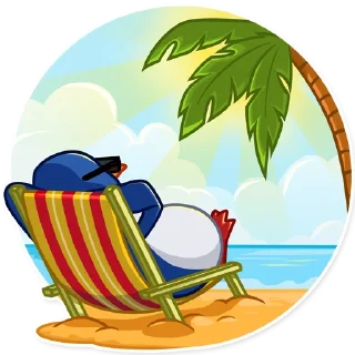 🏝 emoji Penguin Kevin Telegram sticker 10 of 25