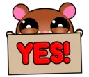 👌 emoji Весёдый Хомяк Telegram sticker 20 of 22