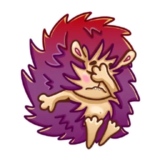 🤦‍♀ emoji Ёжик Telegram sticker 6 of 15