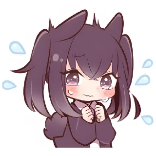 😢 emoji Чёрная зайка @Nyasticks Telegram sticker 8 of 41