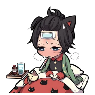 🤧 emoji Чёрный котёнок 3 @Nyasticks Telegram sticker 21 of 41